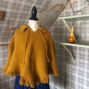 Kids unisex enchanted gold poncho, handmade